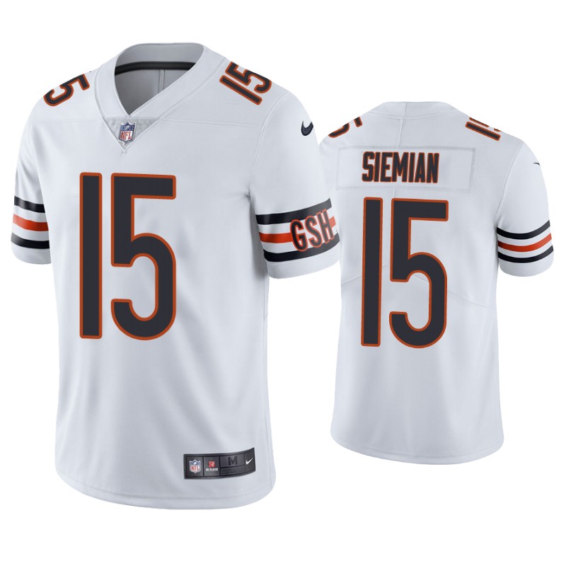Men's White Chicago Bears #15 Trevor Siemian Vapor untouchable Limited Stitched Jersey